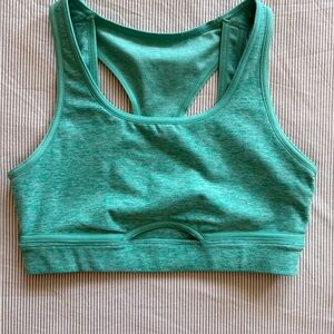Peloton Teal Racerback Sports Bra w/ cutouts